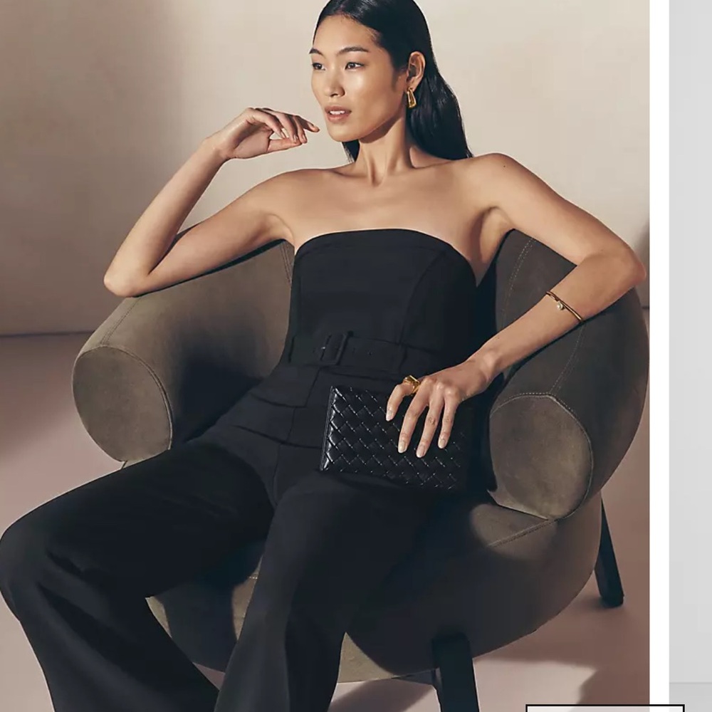 Ann Taylor Black Strapless Jumpsuit